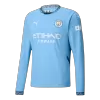 Manchester City Home Long Sleeve Soccer Jersey 2024/25 - Soccerdeal