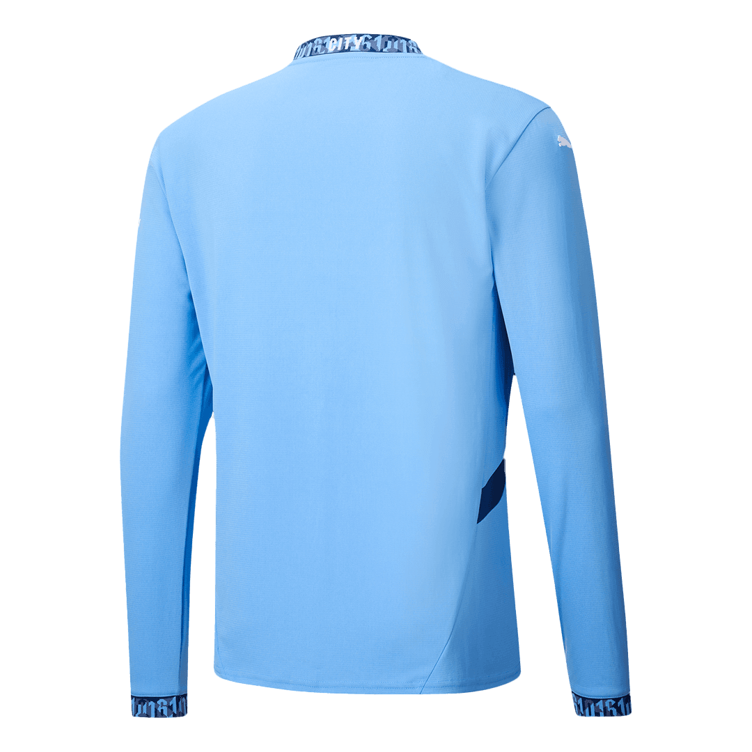 Manchester City Home Long Sleeve Soccer Jersey - Soccerdeal