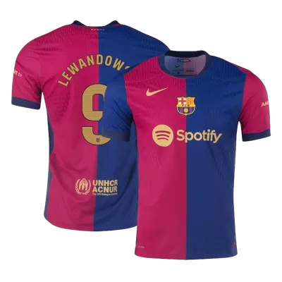 Authentic LEWANDOWSKI #9 Barcelona Home Soccer Jersey 2024/25 - Soccerdeal