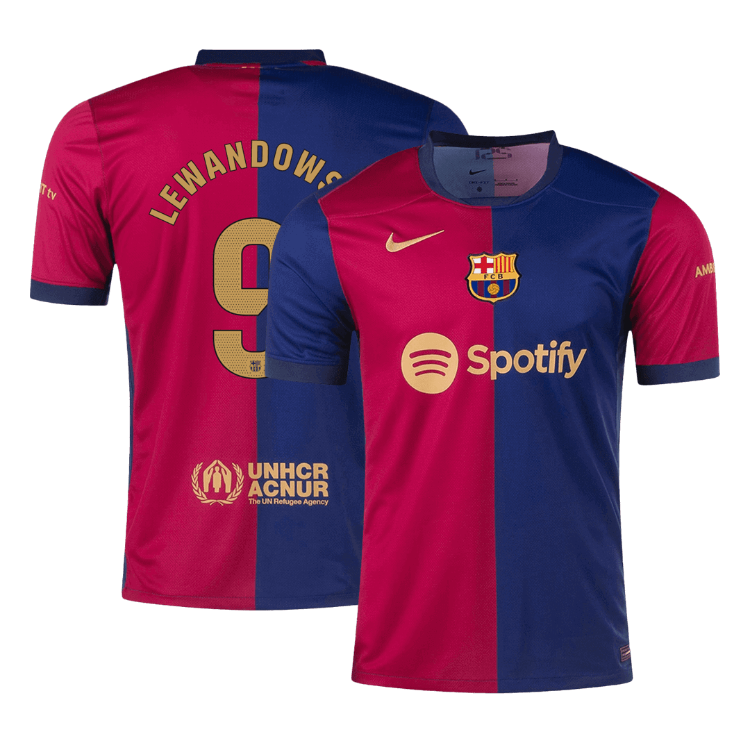 LEWANDOWSKI #9 Barcelona Home Soccer Jersey - Soccerdeal