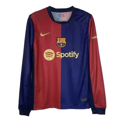 Barcelona Home Long Sleeve Soccer Jersey 2024/25 - Soccerdeal