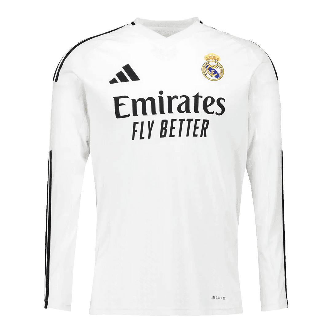 Real Madrid Home Long Sleeve Soccer Jersey - Soccerdeal
