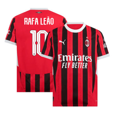 RAFA LEÃO #10 AC Milan Home Soccer Jersey 2024/25 - UCL - Soccerdeal