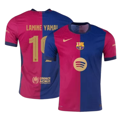 Authentic LAMINE YAMAL #19 Barcelona Home Soccer Jersey 2024/25 Spotify Logo Without Text - Soccerdeal