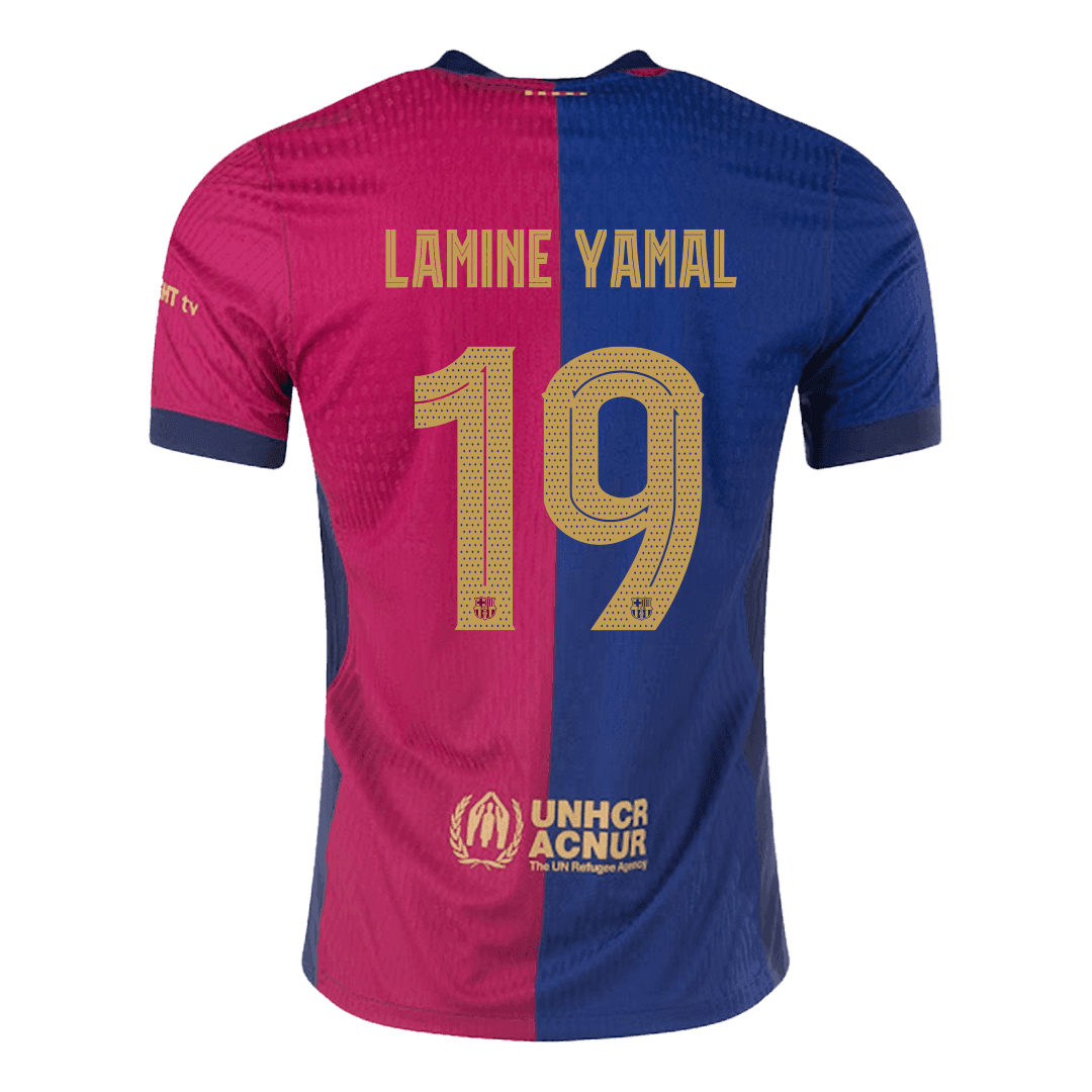 LAMINE YAMAL #19 Barcelona Home Soccer Jersey - UCL Player Version - Soccerdeal