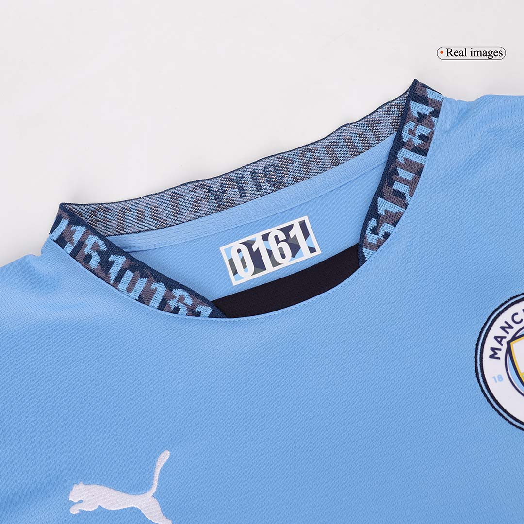 Manchester City Home Long Sleeve Soccer Jersey - Soccerdeal