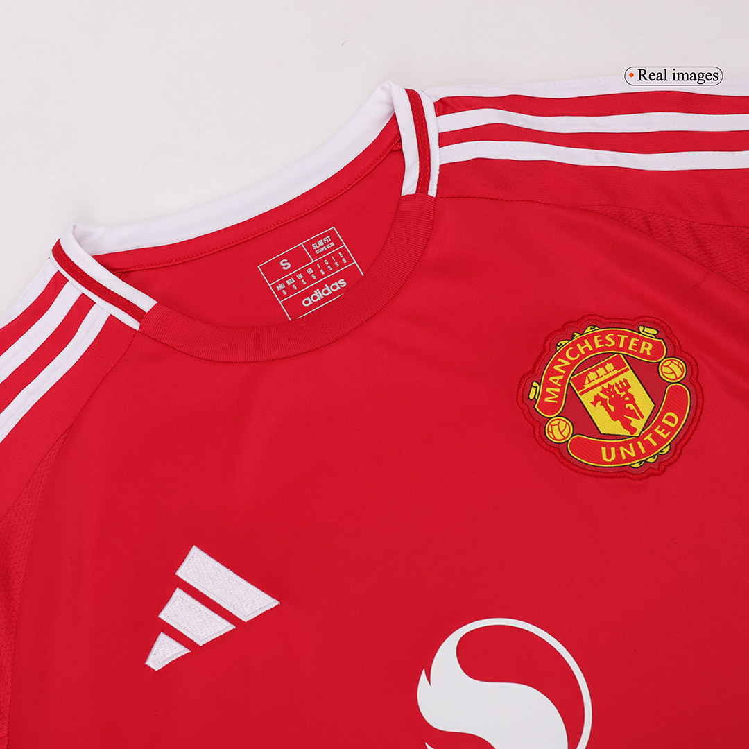 Manchester United Home Long Sleeve Soccer Jersey - Soccerdeal