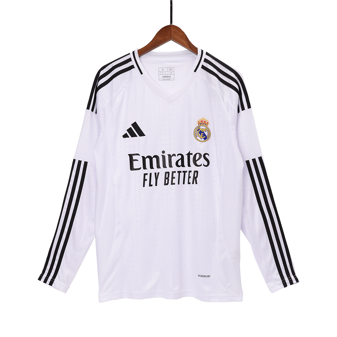 Real Madrid Home Long Sleeve Soccer Jersey - Soccerdeal