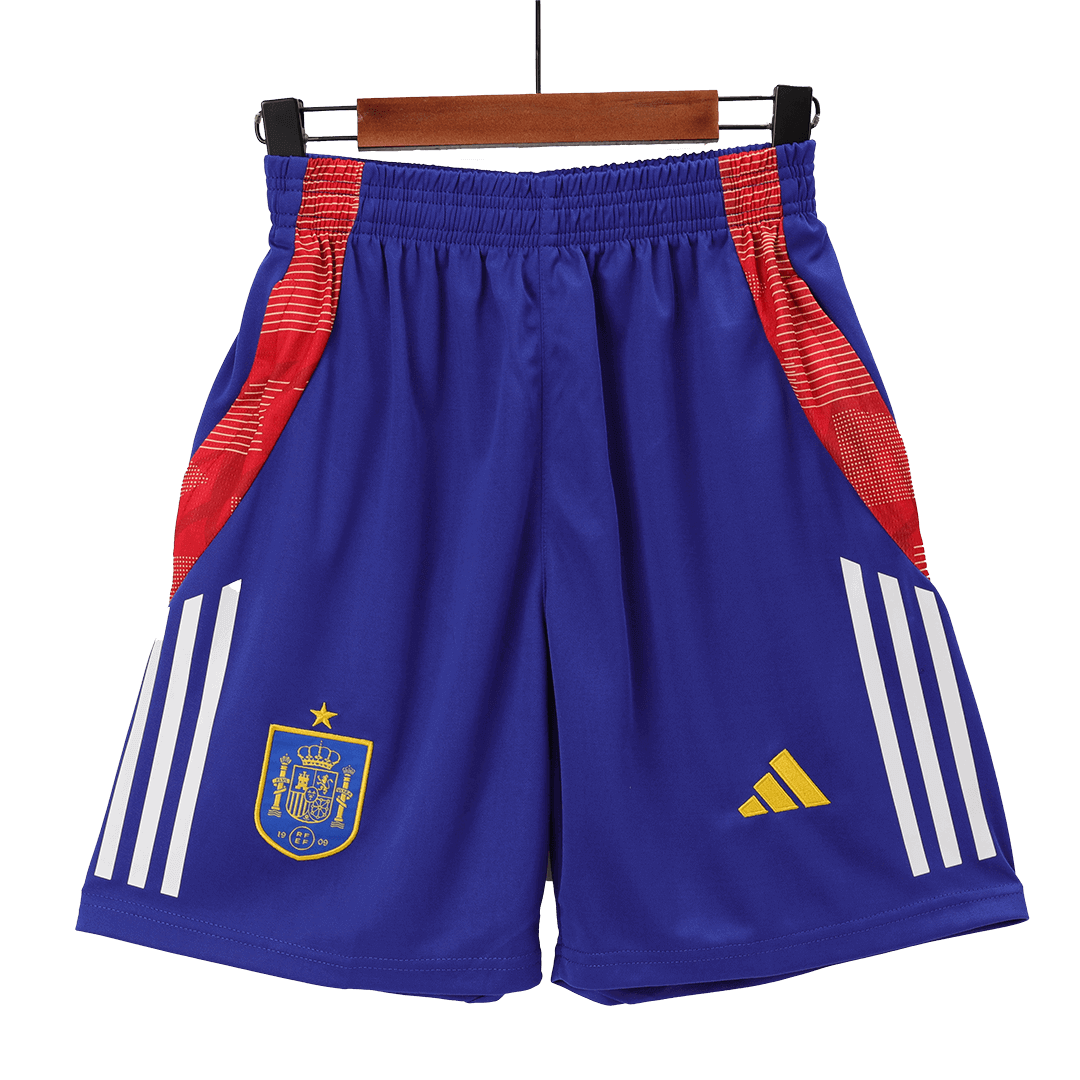Spain Pre-Match Soccer Shorts Euro - Soccerdeal
