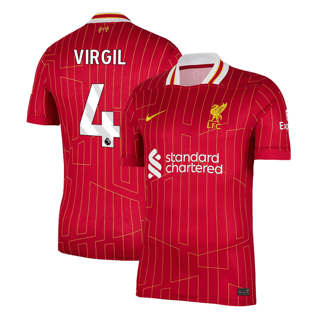 VIRGIL #4 Liverpool Home Soccer Jersey - Soccerdeal