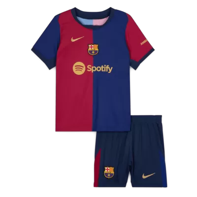 Kid's Barcelona Home Soccer Jersey Kit(Jersey+Shorts) 2024/25 - Soccerdeal