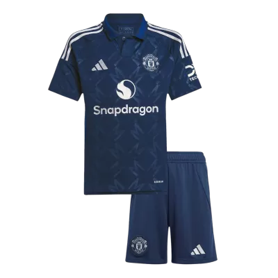 Kid's Manchester United Away Soccer Jersey Kit(Jersey+Shorts) 2024/25 - Soccerdeal