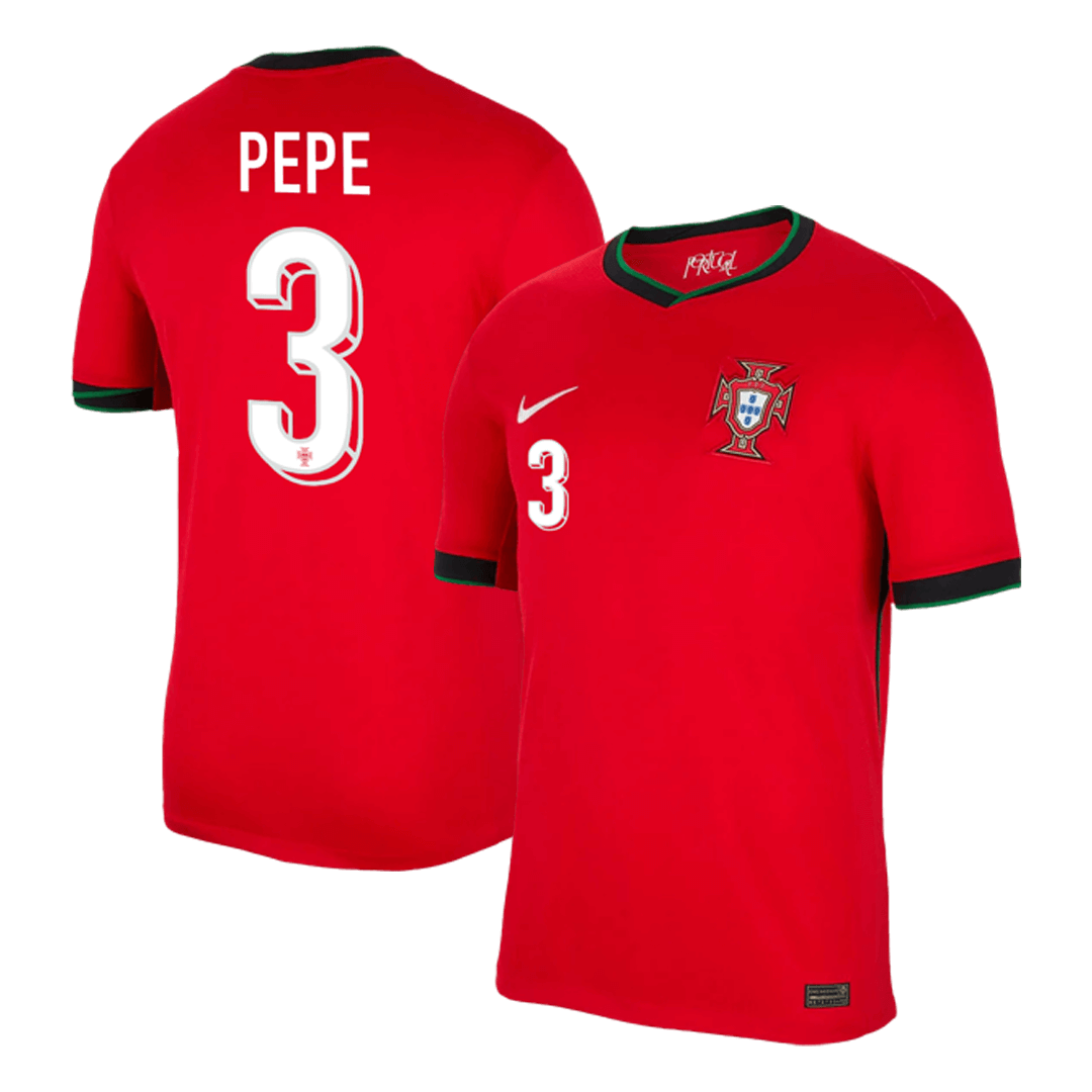 PEPE #3 Portugal Home Soccer Jersey Euro - Soccerdeal
