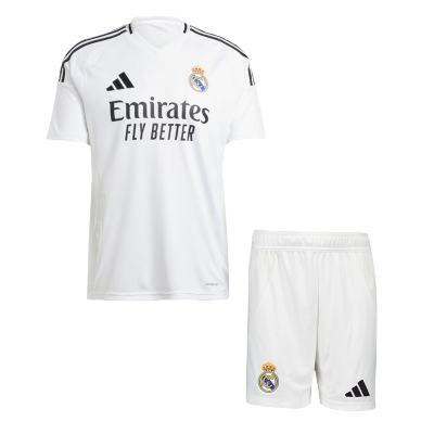 Real Madrid Home Soccer Jersey Kit(Jersey+Shorts) 2024/25 - Soccerdeal