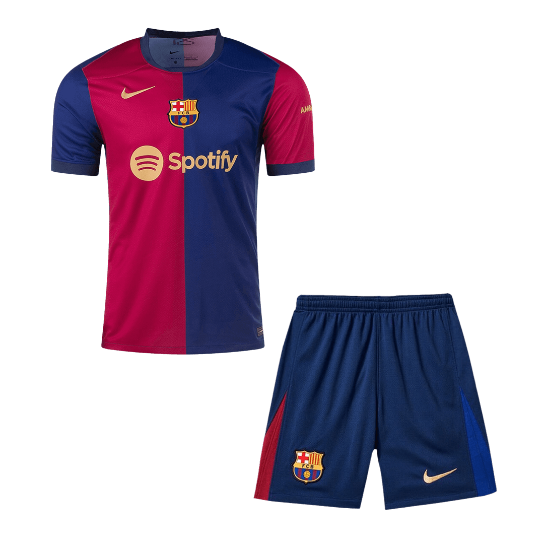 Barcelona Home Soccer Jersey Kit(Jersey+Shorts) - Soccerdeal