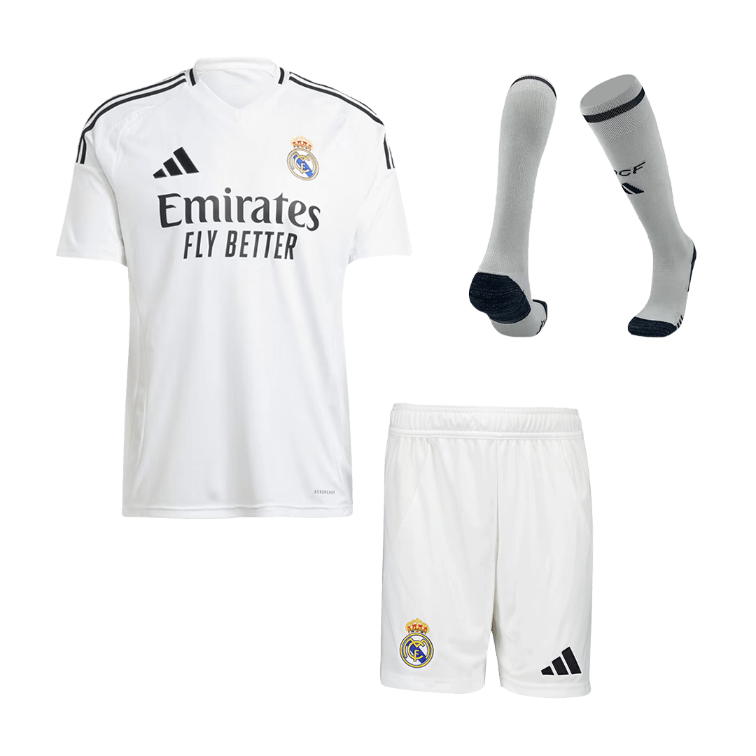 Real Madrid Home Soccer Jersey Kit(Jersey+Shorts+Socks) - Soccerdeal