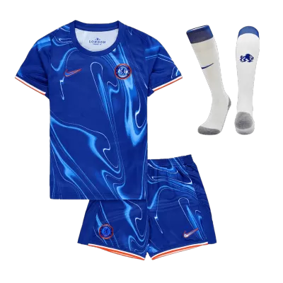 Kid's Chelsea Home Soccer Jersey Kit(Jersey+Shorts+Socks) 2024/25 - Soccerdeal