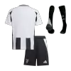 Kid's Juventus Home Soccer Jersey Kit(Jersey+Shorts+Socks) 2024/25 - Soccerdeal