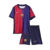 Kid's Barcelona Home Soccer Jersey Kit(Jersey+Shorts) 2024/25-Spotify Logo Without Text - Soccerdeal