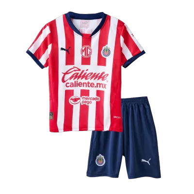 Kid's Chivas Home Soccer Jersey Kit(Jersey+Shorts) 2024/25 - Soccerdeal