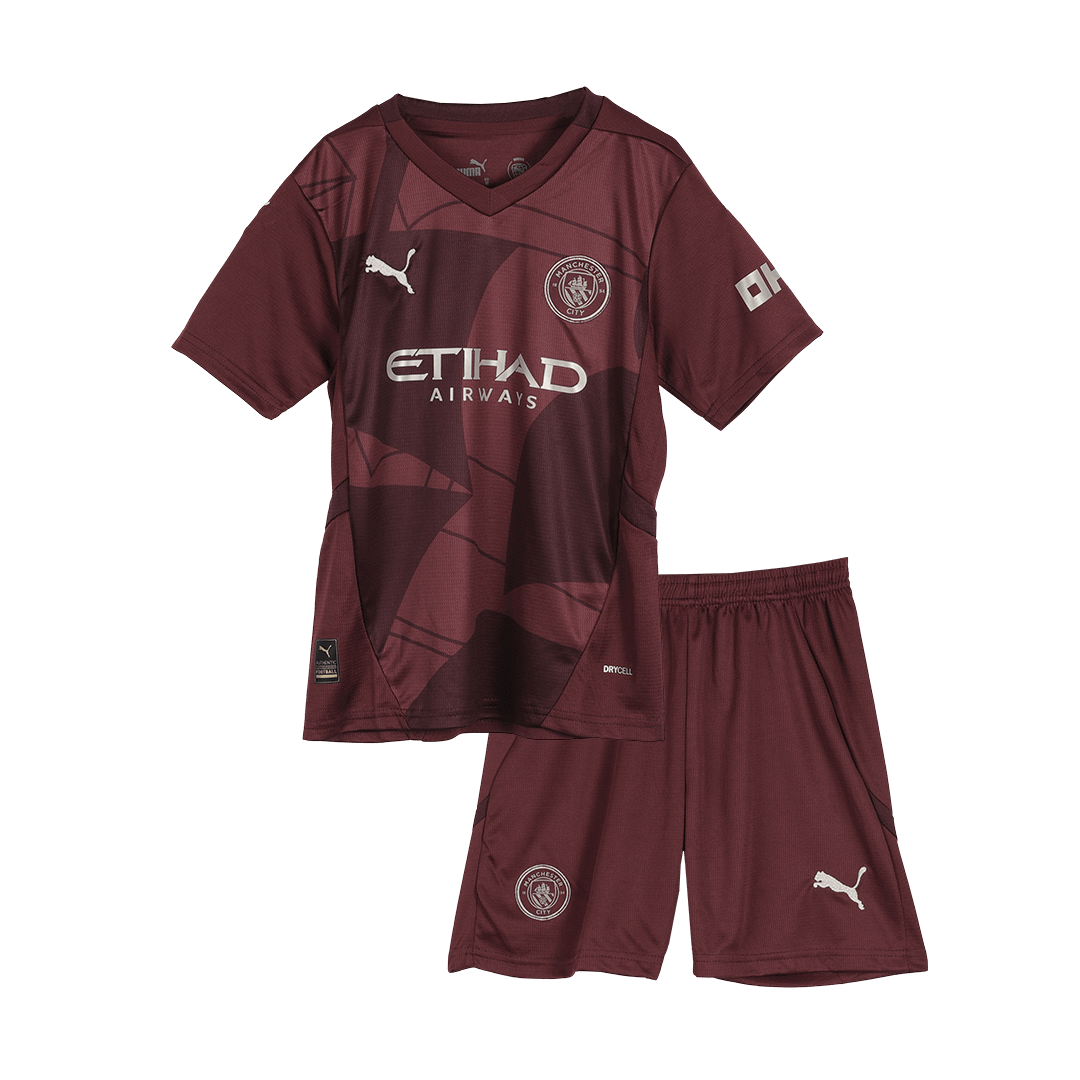 Kid's Manchester City Third Away Soccer Jersey Kit(Jersey+Shorts) - Soccerdeal