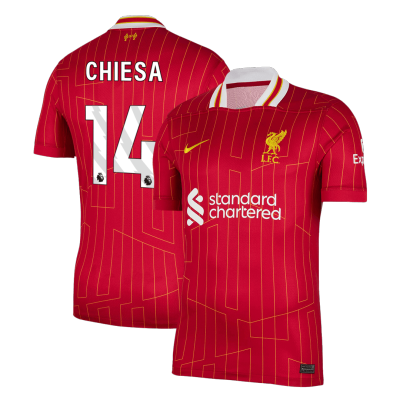 CHIESA #14 Liverpool Home Soccer Jersey 2024/25 - Soccerdeal