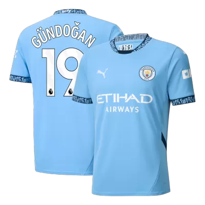 GÜNDOĞAN #19 Manchester City Home Soccer Jersey 2024/25 - Soccerdeal