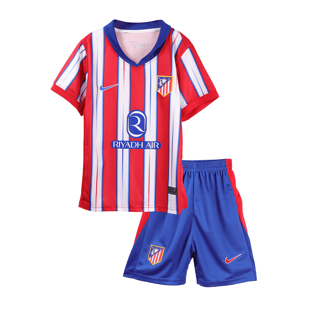 Kid's Atletico Madrid Home Soccer Jersey Kit(Jersey+Shorts) - Soccerdeal