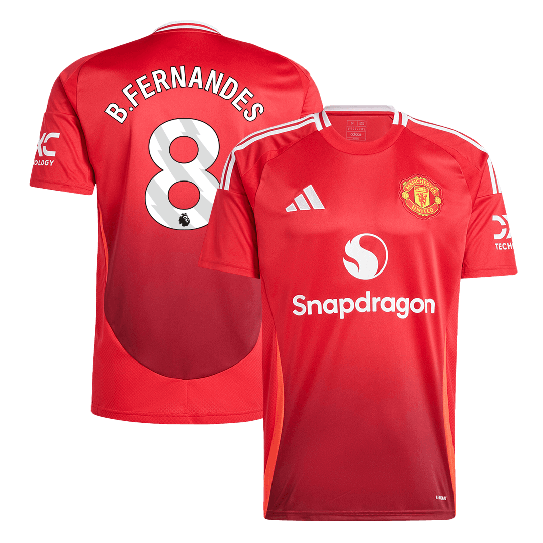 B.FERNANDES #8 Manchester United Home Soccer Jersey - Soccerdeal