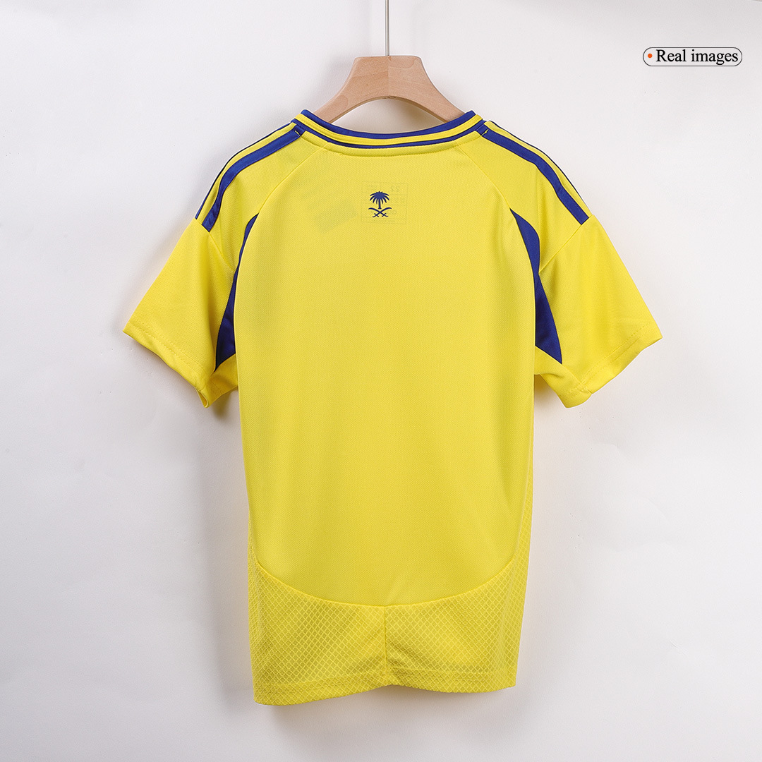 Kid's RONALDO #7 Al Nassr Home Soccer Jersey Kit(Jersey+Shorts) - ACL - Soccerdeal