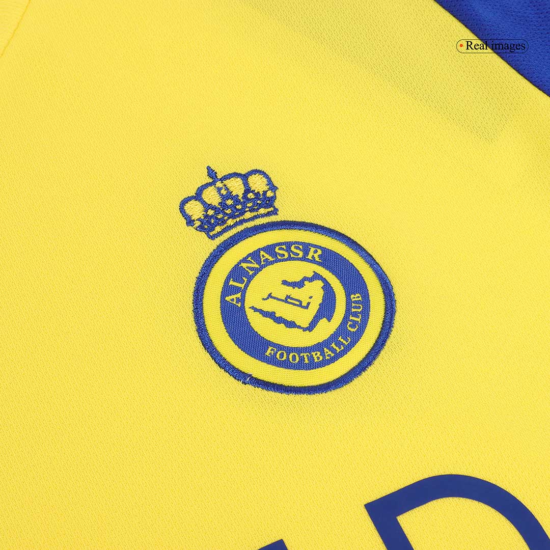 Kid's RONALDO #7 Al Nassr Home Soccer Jersey Kit(Jersey+Shorts) - ACL - Soccerdeal