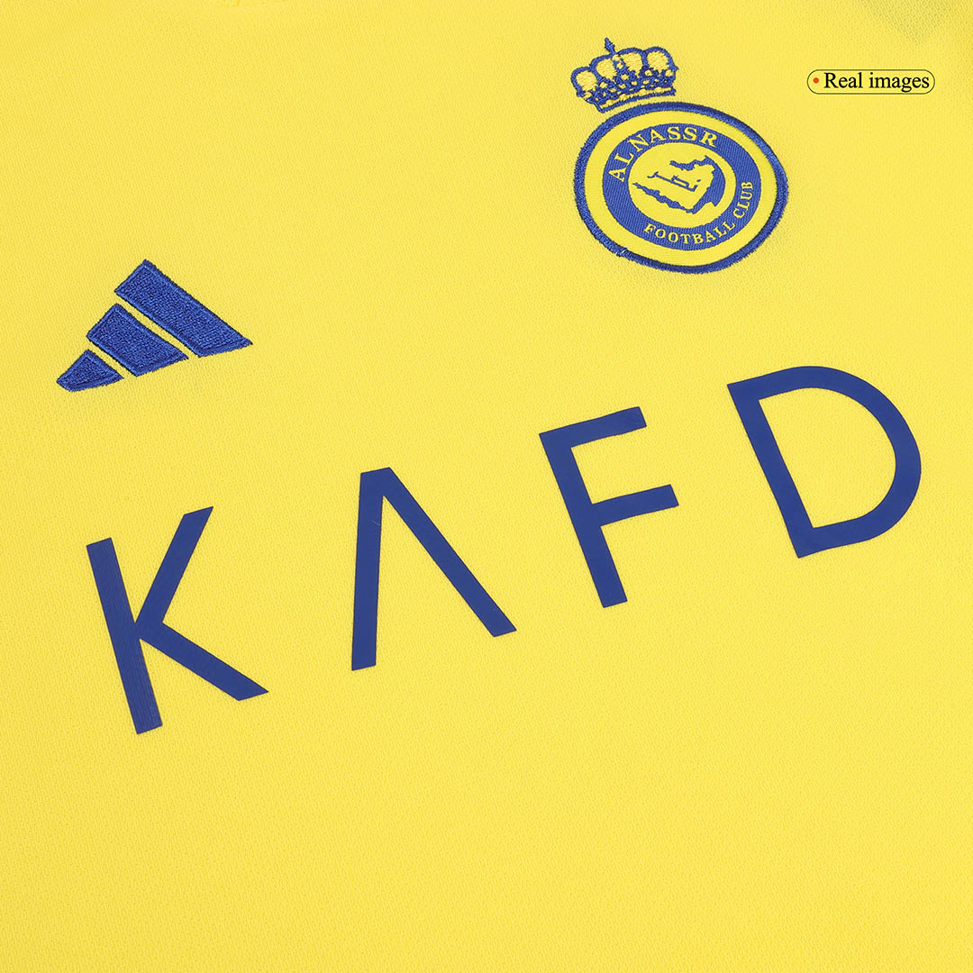 Kid's RONALDO #7 Al Nassr Home Soccer Jersey Kit(Jersey+Shorts) - ACL - Soccerdeal