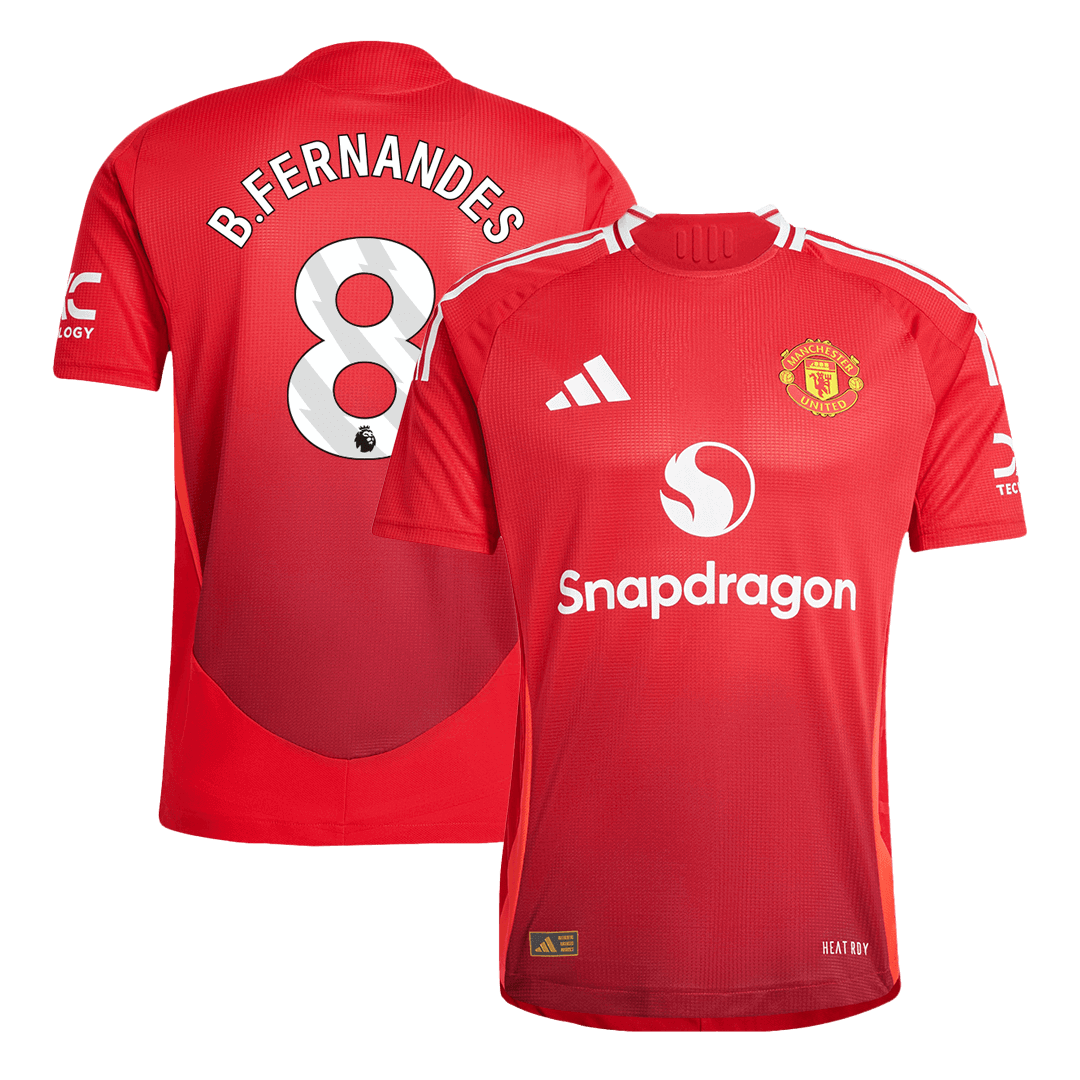 B.FERNANDES #8 Manchester United Home Soccer Jersey Player Version - Soccerdeal