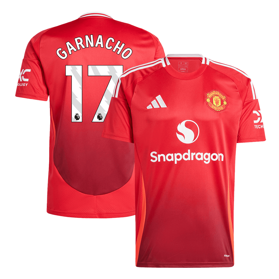 GARNACHO #17 Manchester United Home Soccer Jersey - Soccerdeal