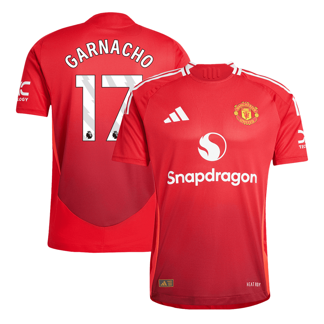 GARNACHO #17 Manchester United Home Soccer Jersey Player Version - Soccerdeal