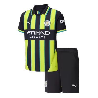 Kid's Manchester City Away Soccer Jersey Kit(Jersey+Shorts) 2024/25 - Soccerdeal