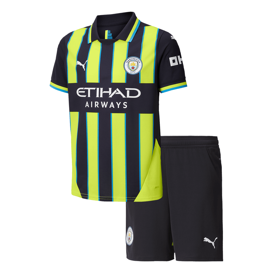 Kid's Manchester City Away Soccer Jersey Kit(Jersey+Shorts) - Soccerdeal