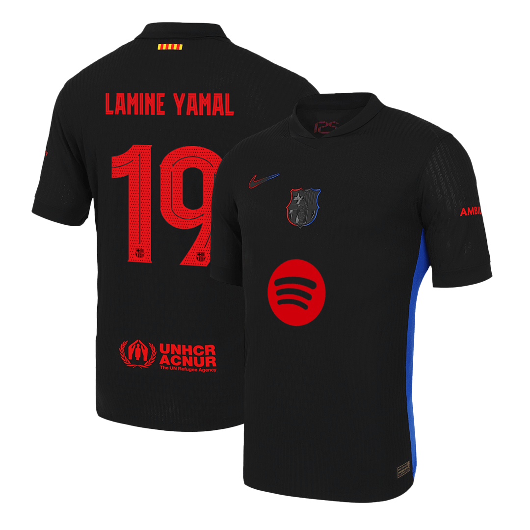 LAMINE YAMAL #19 Barcelona Away Soccer Jersey Player Version - Soccerdeal