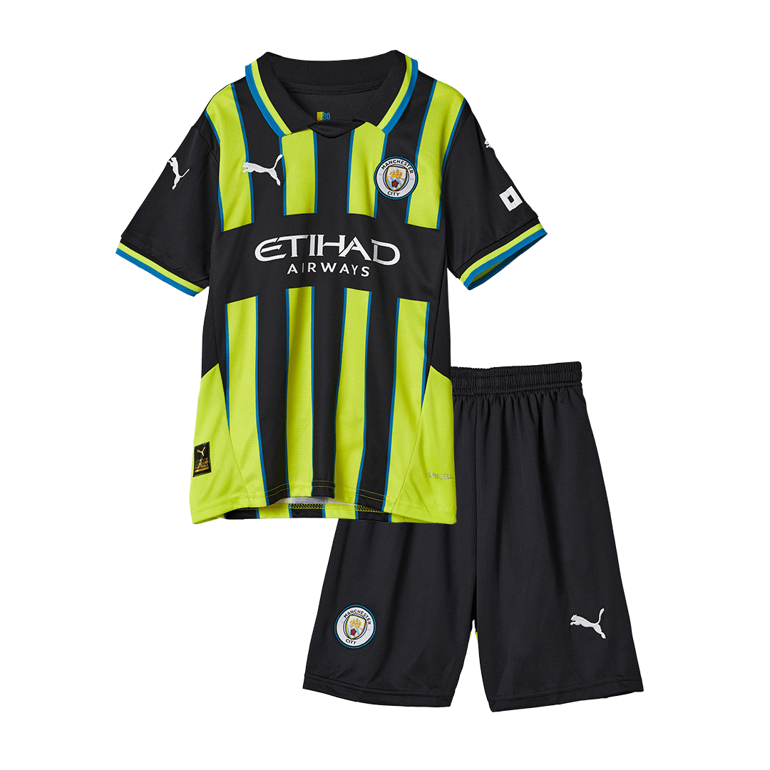 Kid's Manchester City Away Soccer Jersey Kit(Jersey+Shorts) - Soccerdeal