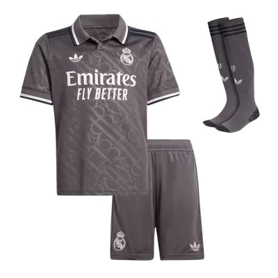 Kid's Real Madrid Third Away Soccer Jersey Kit(Jersey+Shorts+Socks) 2024/25 - Soccerdeal