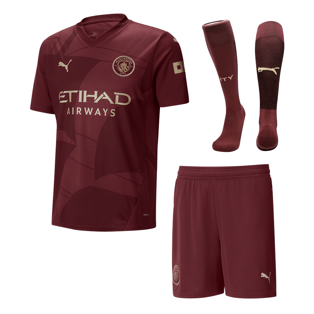 Manchester City Third Away Soccer Jersey Kit(Jersey+Shorts+Socks) - Soccerdeal