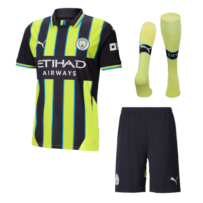 Manchester City Away Soccer Jersey Kit(Jersey+Shorts+Socks) 2024/25 - Soccerdeal