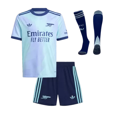 Kid's Arsenal Third Away Soccer Jersey Kit(Jersey+Shorts+Socks) 2024/25 - Soccerdeal