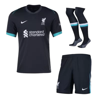 Liverpool Away Soccer Jersey Kit(Jersey+Shorts+Socks) 2024/25 - Soccerdeal