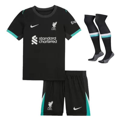 Kid's Liverpool Away Soccer Jersey Kit(Jersey+Shorts+Socks) 2024/25 - Soccerdeal