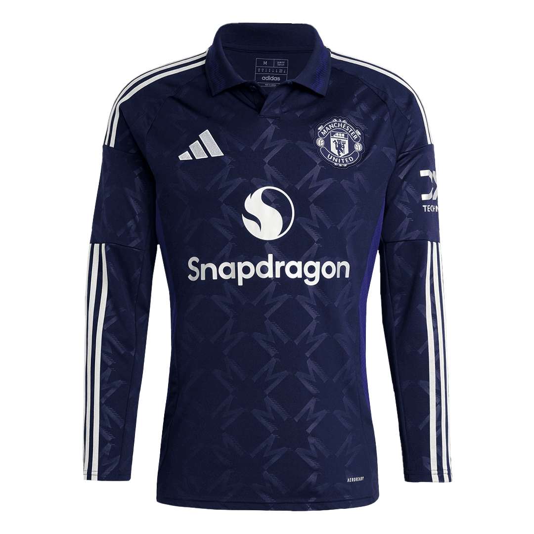 Manchester United Away Long Sleeve Soccer Jersey - Soccerdeal
