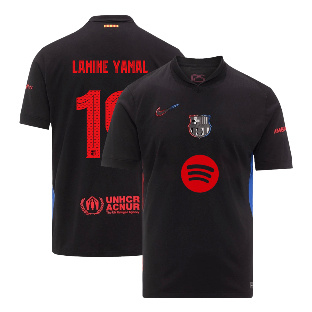 LAMINE YAMAL #19 Barcelona Away Soccer Jersey -UCL - Soccerdeal