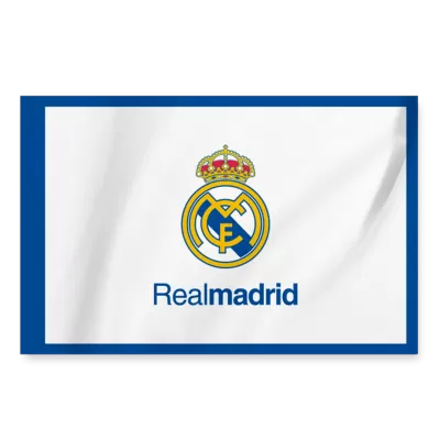 Real Madrid Team Flag White - Soccerdeal