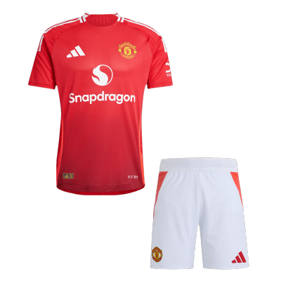 Authentic Manchester United Home Soccer Jersey Kit(Jersey+Shorts) 2024/25 - Soccerdeal