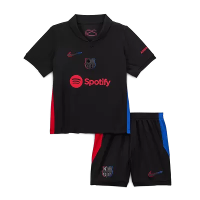 Kid's Barcelona Away Soccer Jersey Kit(Jersey+Shorts) 2024/25 - Soccerdeal